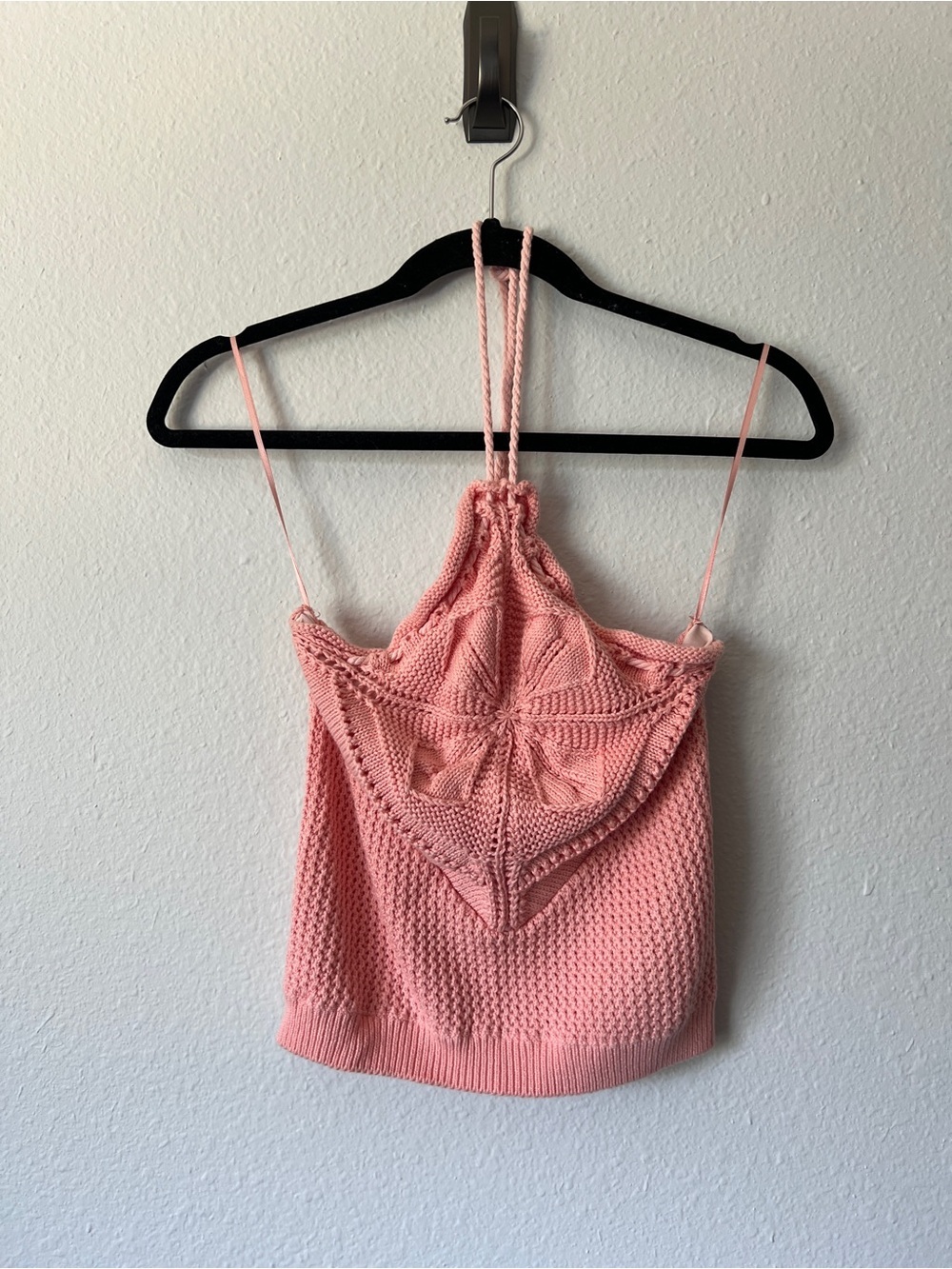 Anthropologie 525 Pink Coral Halter Sweater Tank - Picture 5 of 5